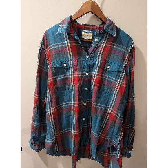 Ralph Lauren Denim & Supply Blue Plaid Button Down Shirt - Picture 1 of 3